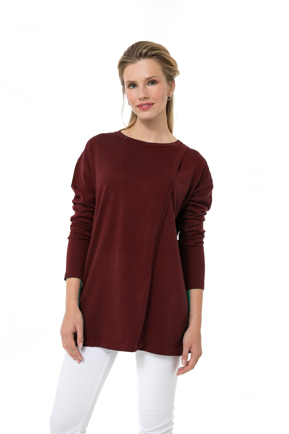 Casual Elegance Long Sleeve Maternity/Nursing Knit Top
