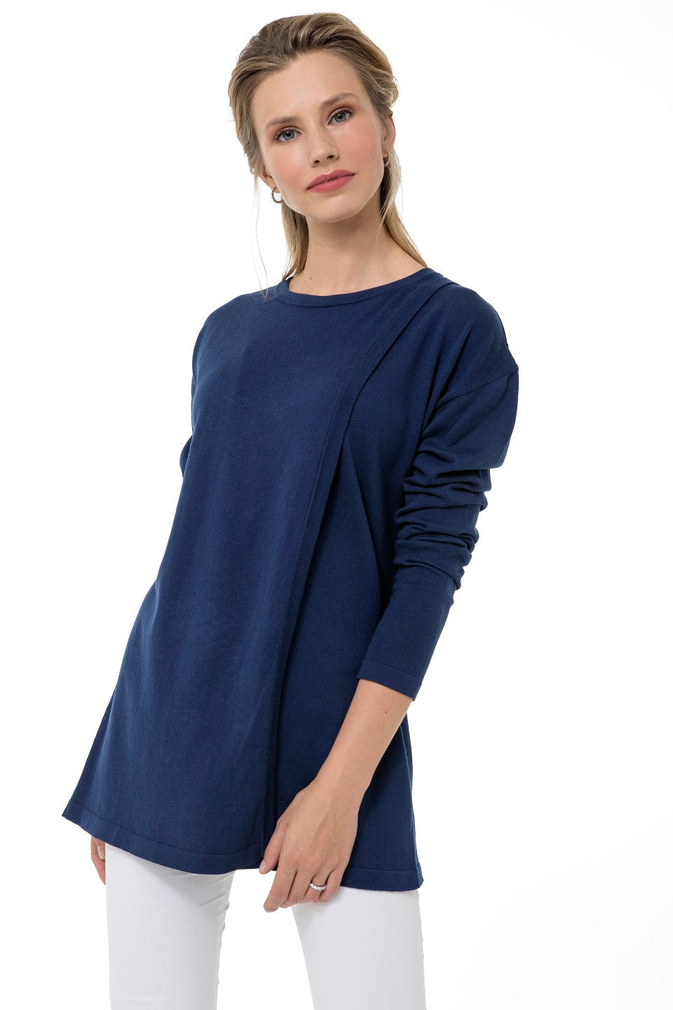 Casual Elegance Long Sleeve Maternity/Nursing Knit Top
