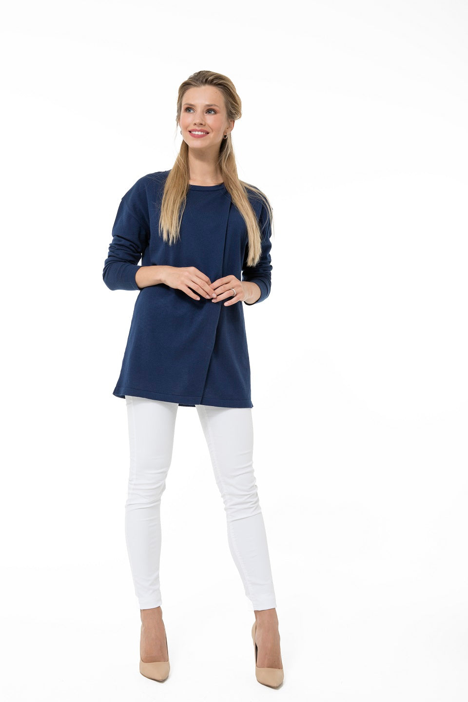 Casual Elegance Long Sleeve Maternity/Nursing Knit Top
