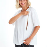 Anytime Anywhere Side Zip Maternity/Nursing T-Shirt
