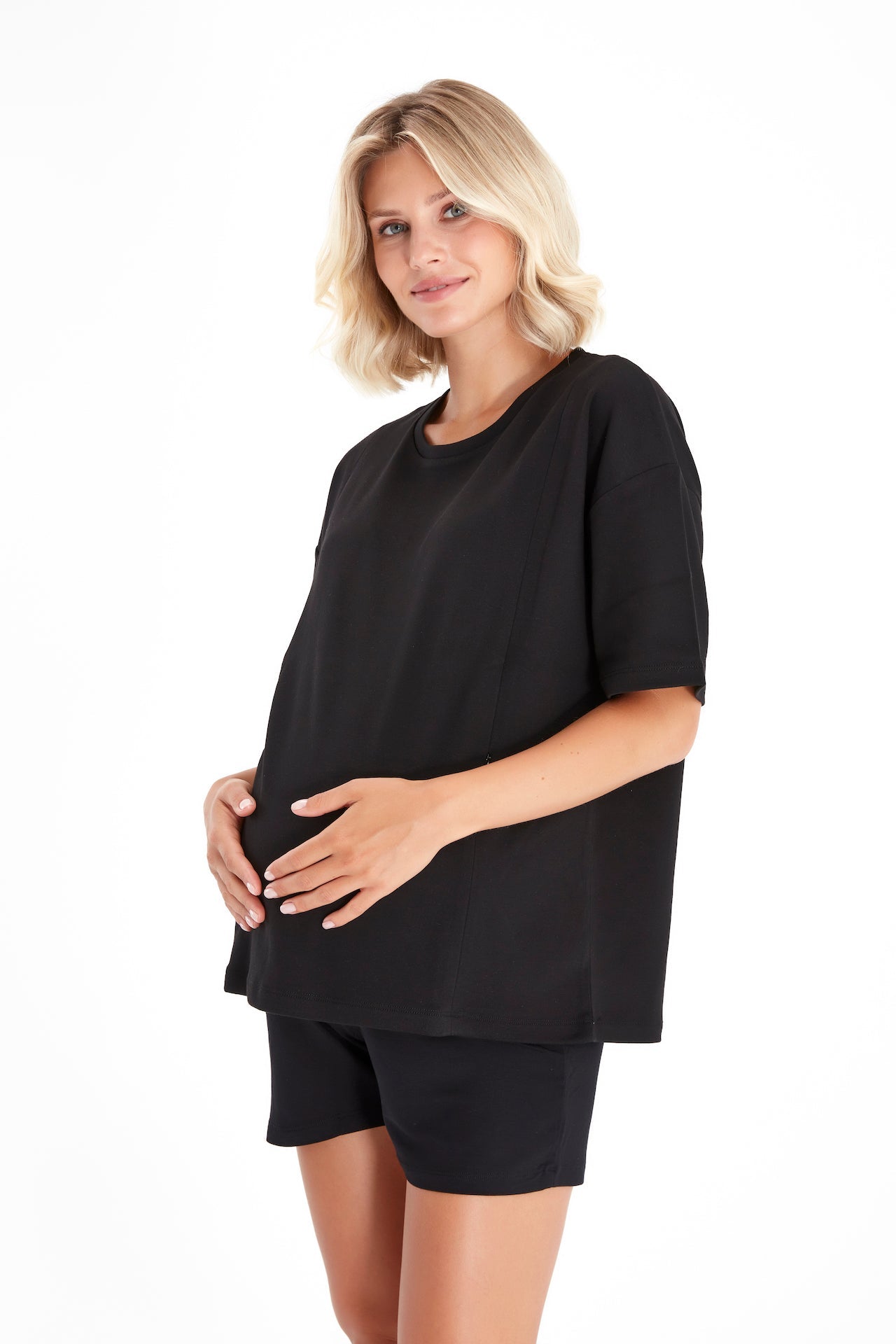 Anytime Anywhere Side Zip Maternity/Nursing T-Shirt
