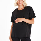 Anytime Anywhere Side Zip Maternity/Nursing T-Shirt
