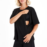 Anytime Anywhere Side Zip Maternity/Nursing T-Shirt
