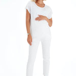 Graceful Non-Denim Foldover Waistband Maternity Pants
