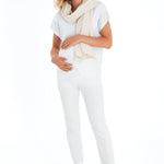 Handy Crossover Short Sleeve Cotton Maternity/Nursing Top
