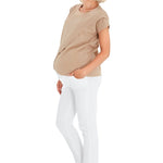 Graceful Non-Denim Foldover Waistband Maternity Pants
