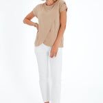 Graceful Non-Denim Foldover Waistband Maternity Pants
