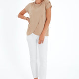 Graceful Non-Denim Foldover Waistband Maternity Pants
