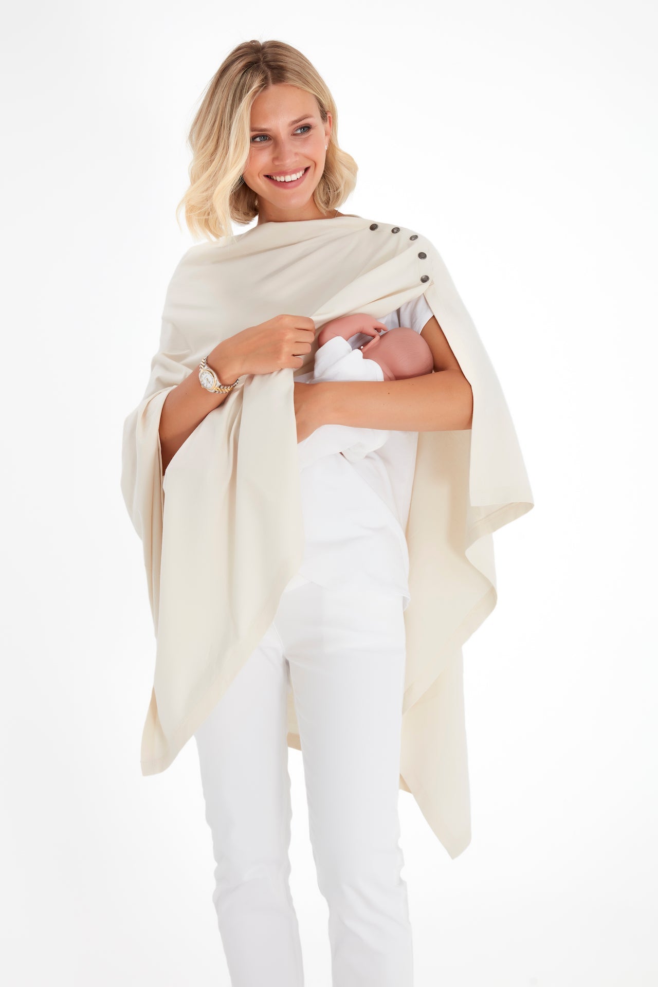 4in1 Multipurpose Supreme Cotton Cape as Maternity/Nursing Shawl
