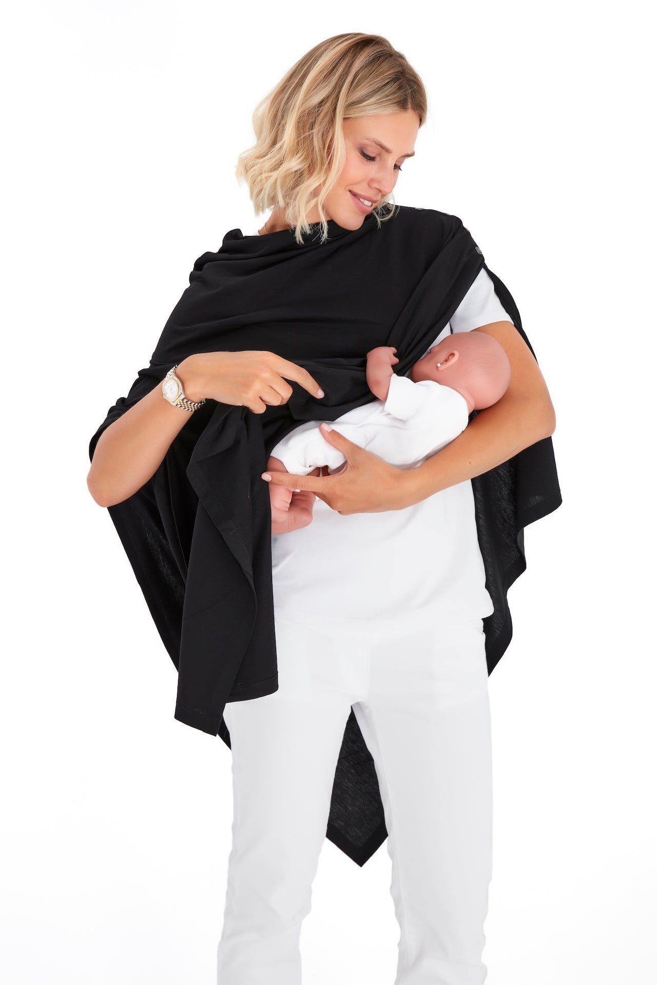 4in1 Multipurpose Supreme Cotton Cape as Maternity/Nursing Shawl
