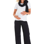 Simply Cool Foldover Waistband Stretch Cotton Maternity Jogger Pants
