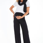 Simply Cool Foldover Waistband Stretch Cotton Maternity Jogger Pants
