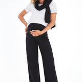 Simply Cool Foldover Waistband Stretch Cotton Maternity Jogger Pants
