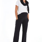 Simply Cool Foldover Waistband Stretch Cotton Maternity Jogger Pants
