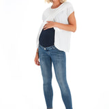 Skinny Foldover Waistband Maternity Jeans
