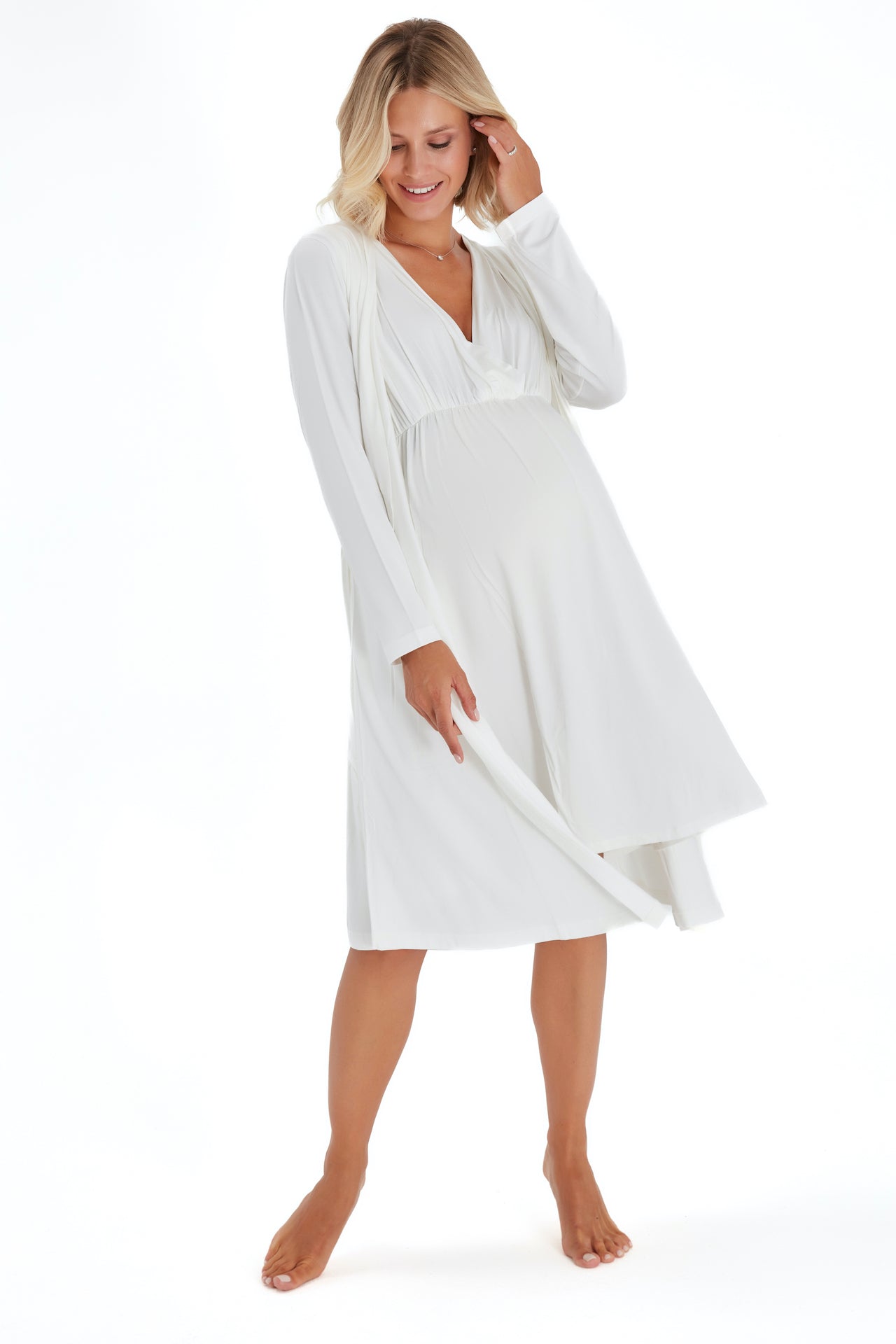 Sleep Well Maternity/Nursing Nightgown & Robe Set
