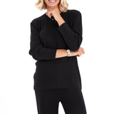 Effortless Elegance Set with Rib Side Zip Long Sleeve Maternity/Nursing Top & Lounge Pants
