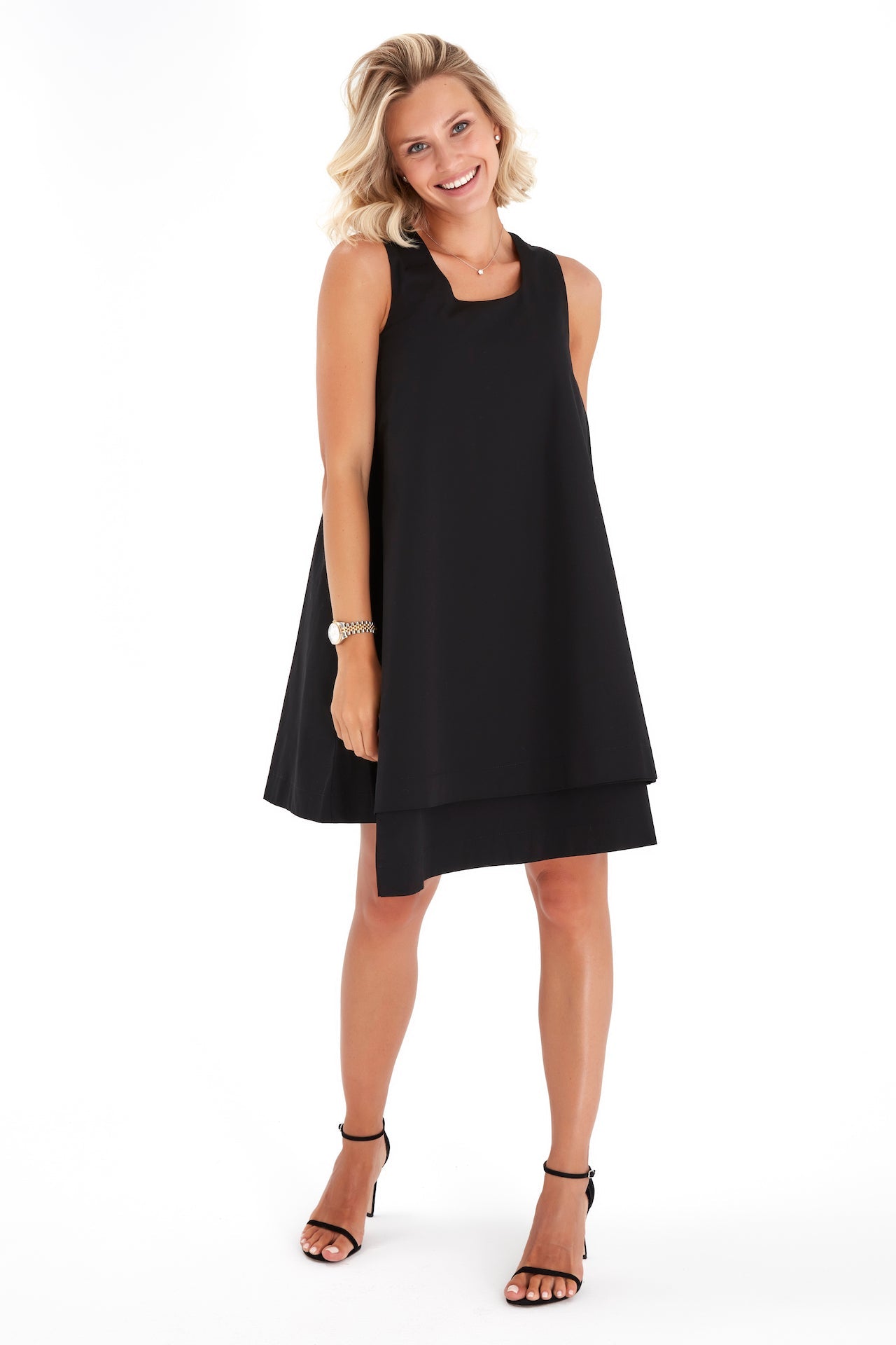 Amaze Sleeveless Cotton Maternity/Nursing Swing Dress
