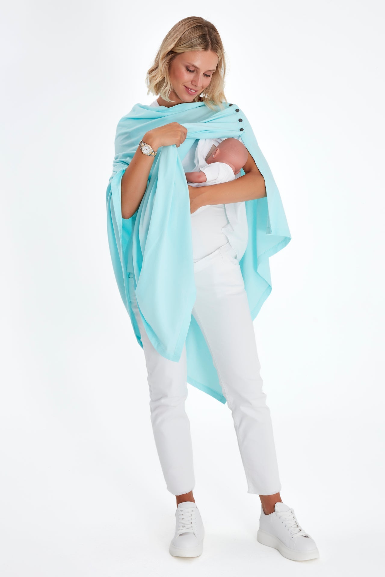 4in1 Multipurpose Supreme Cotton Cape as Maternity/Nursing Shawl
