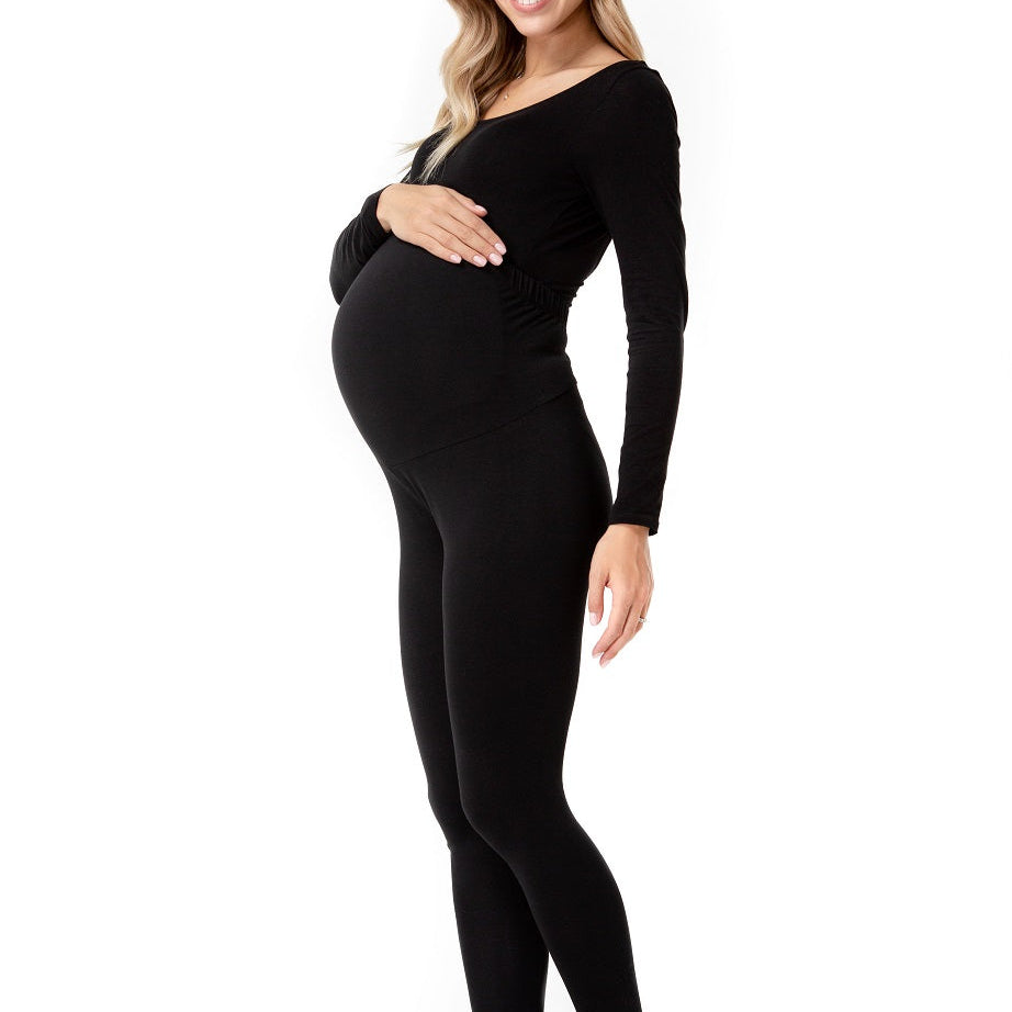 Easy Bottom Foldover Waistband Maternity Leggings
