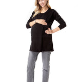 Casual Elegance Long Sleeve Maternity/Nursing Knit Top
