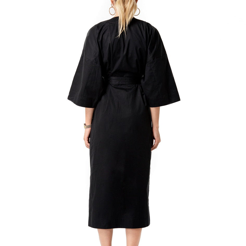 Amaterasu Tie Belt Maternity/Nursing Wrap Midi Dress
