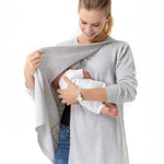 Casual Elegance Long Sleeve Maternity/Nursing Knit Top
