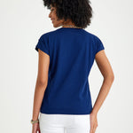 Handy Crossover Short Sleeve Cotton Maternity/Nursing Top
