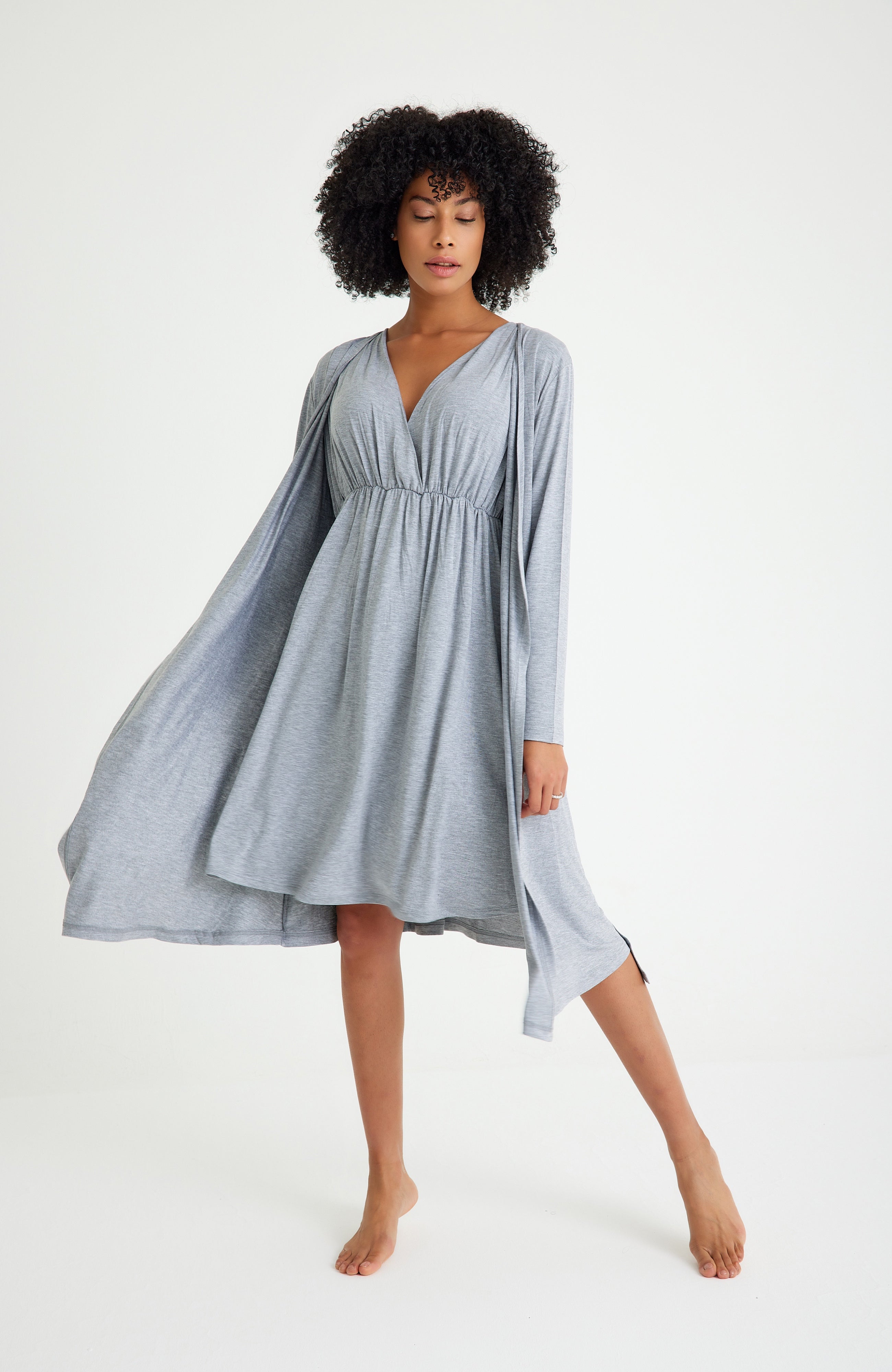 Sleep Well Maternity/Nursing Nightgown & Robe Set
