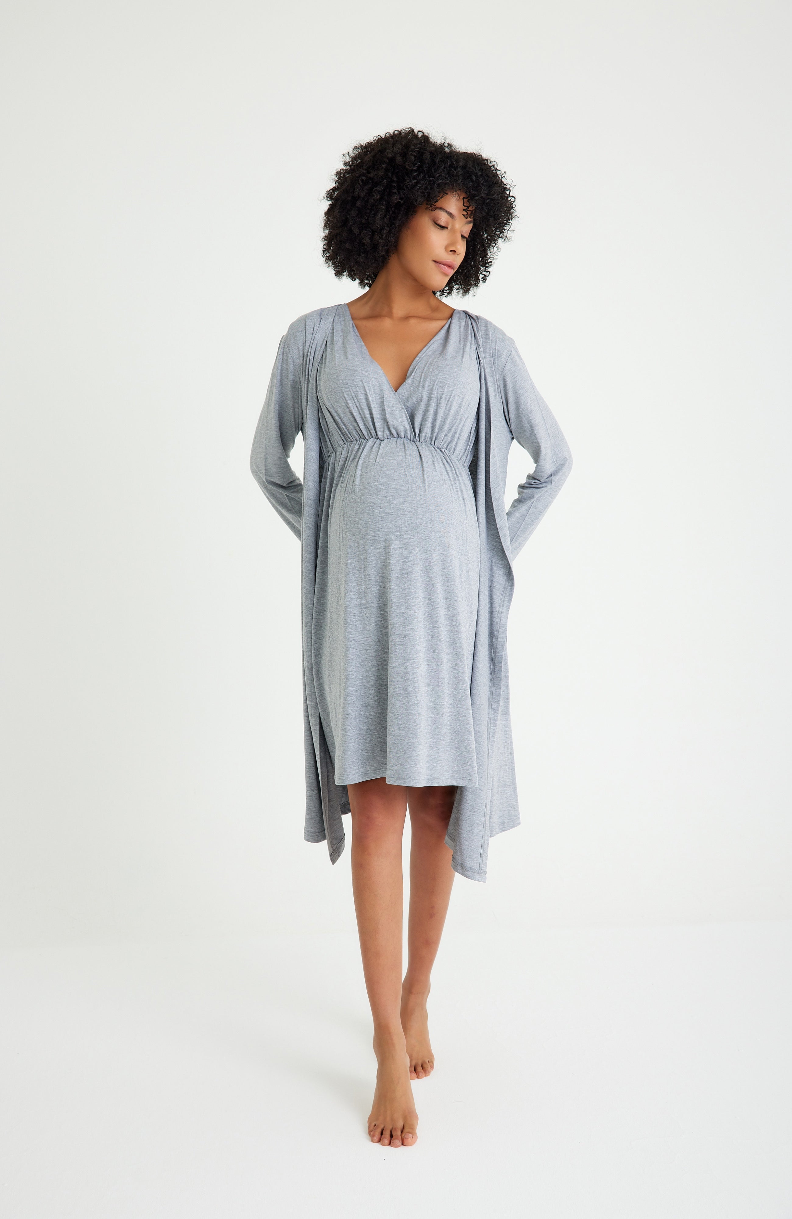 Sleep Well Maternity/Nursing Nightgown & Robe Set
