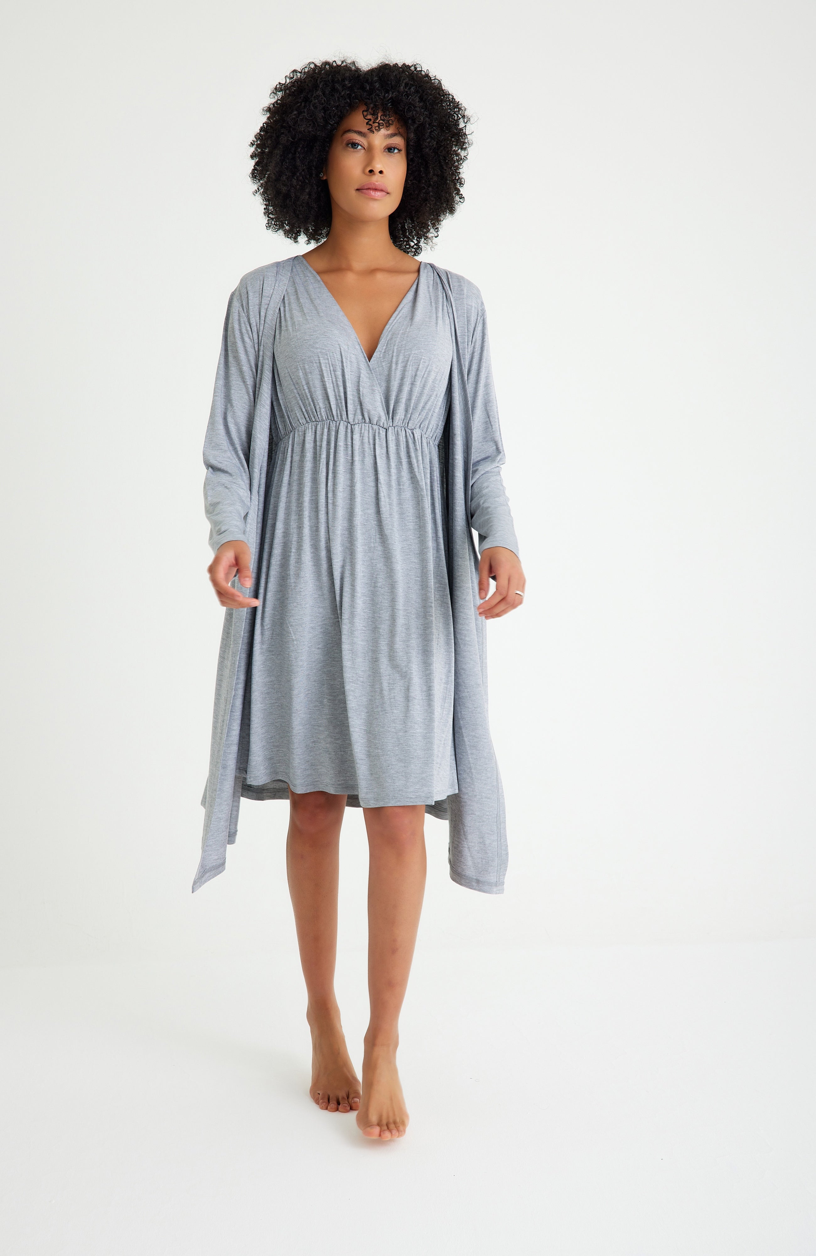 Sleep Well Maternity/Nursing Nightgown & Robe Set
